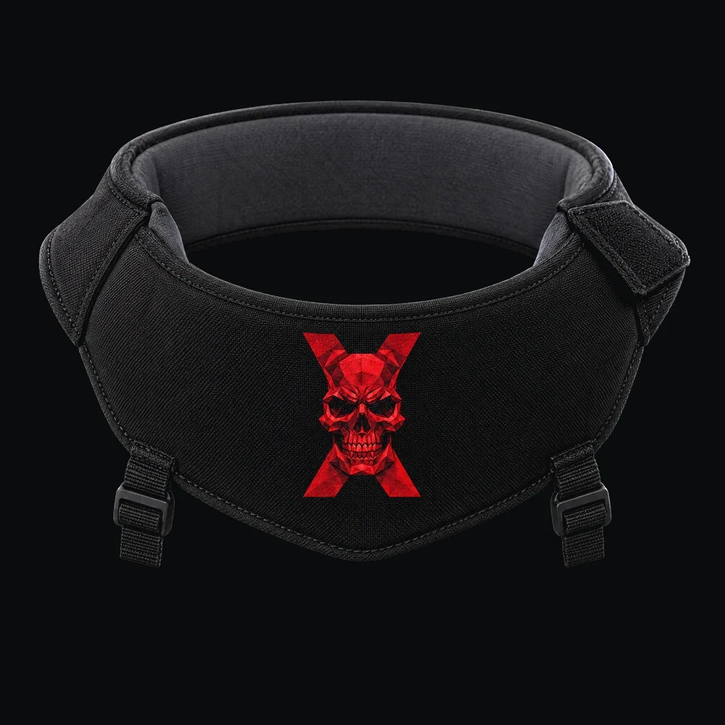 BlackcoreX neck armour, ballistic collar and throat protector with the BlackcoreX mark