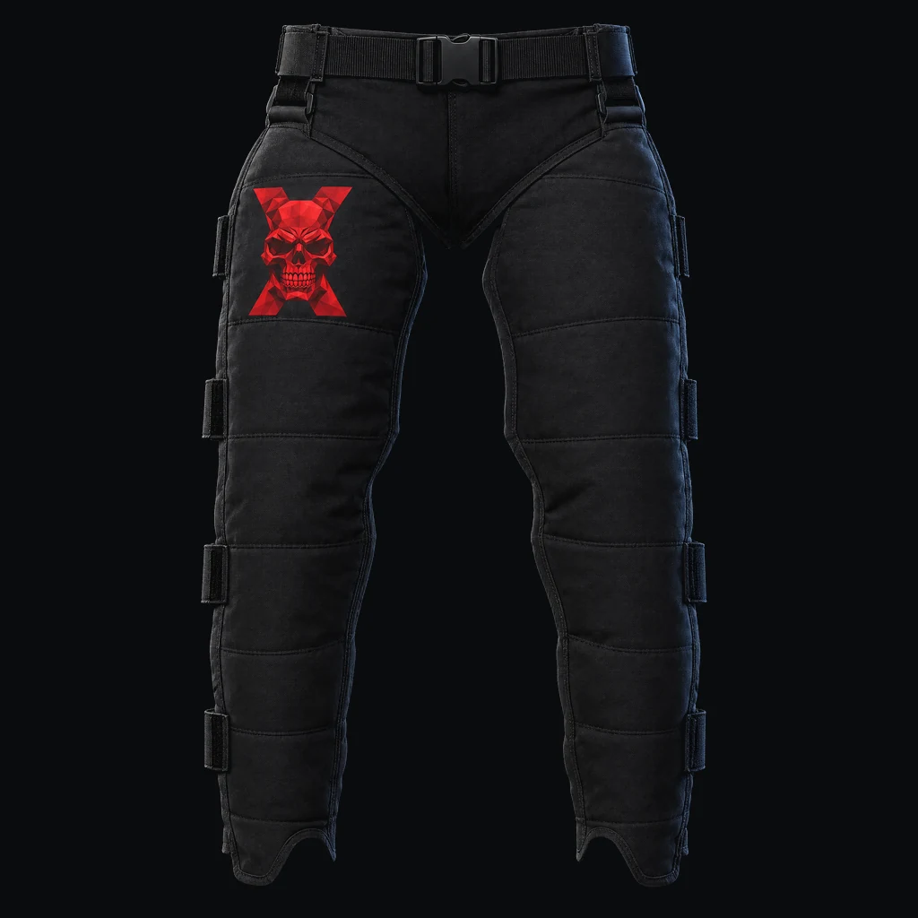 BlackcoreX Level IIIA ballistic chaps with the BlackcoreX mark